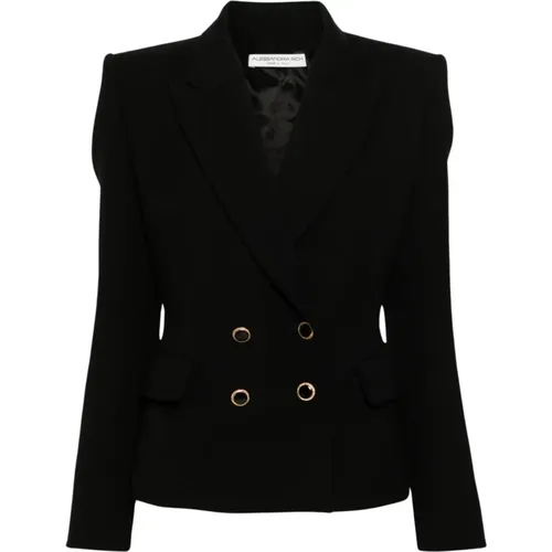 Double-Breasted Wool Jacket , female, Sizes: XS, S - Alessandra Rich - Modalova