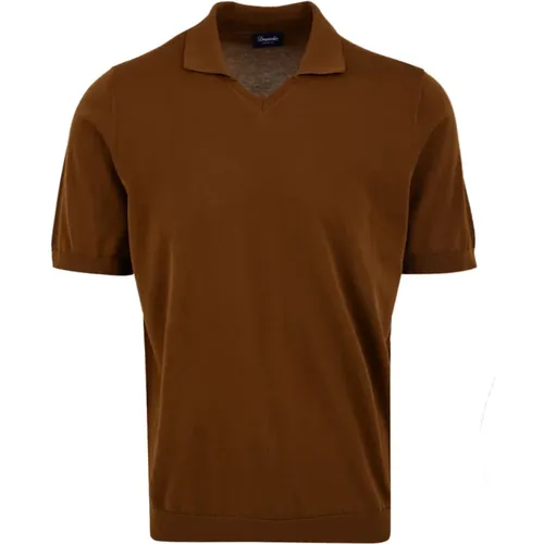 Herren Polo Shirt in Braun , Herren, Größe: 2XL - Drumohr - Modalova