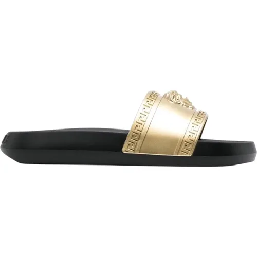 Sandals Golden , male, Sizes: 6 UK, 5 UK - Versace - Modalova