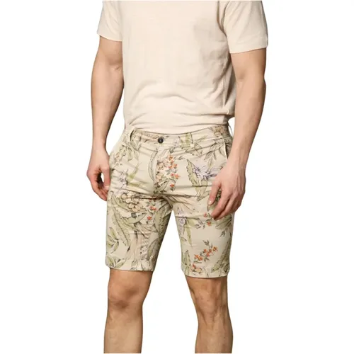 Slim Fit Blumen Bermuda Shorts , Herren, Größe: S - Mason's - Modalova