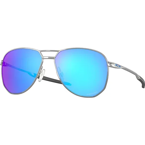 Contrail Sunglasses in Satin Silver/Prizm Sapphire , male, Sizes: 57 MM - Oakley - Modalova