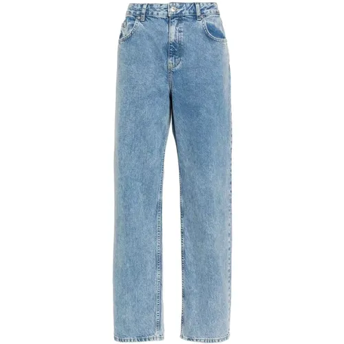 Hellblaue Denim Jeans , Damen, Größe: W27 - Moschino - Modalova