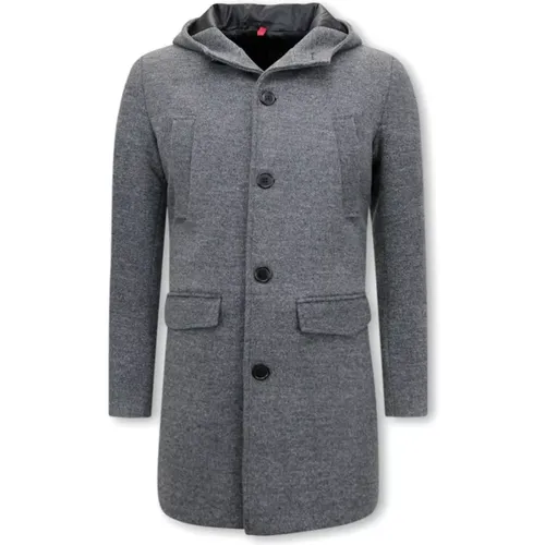 Men Classic Winter Jacket with Hood - Qqc-8768 , male, Sizes: 2XL - Enos - Modalova