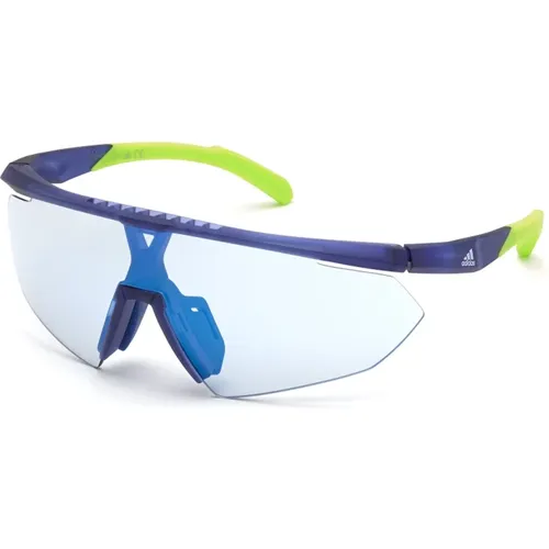 Blaue Spiegel Sonnenbrille Sp0015-91X , Herren, Größe: ONE Size - Adidas - Modalova
