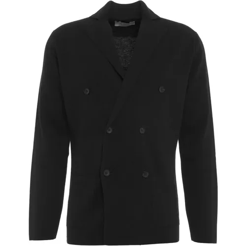 Schwarzer Blazer Aw24 Handwäsche , Herren, Größe: L - Gender - Modalova