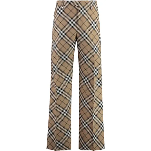 Karo-Motiv Wollmischhose Burberry - Burberry - Modalova