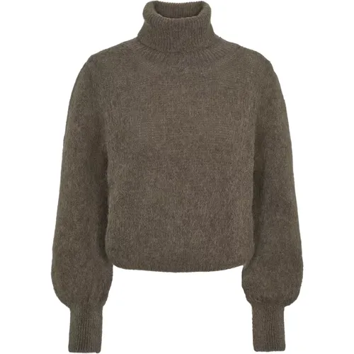 Alpaka Rollkragenpullover Dunkles Taupe - American Dreams - Modalova