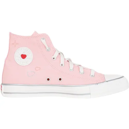 Damen Sneakers mit rosa Herzen , Damen, Größe: 39 EU - Converse - Modalova