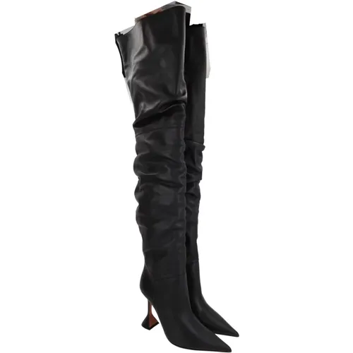 Leather Pointed Toe Boots , female, Sizes: 3 1/2 UK, 5 1/2 UK, 4 1/2 UK, 5 UK, 6 1/2 UK, 7 UK, 4 UK - Amina Muaddi - Modalova