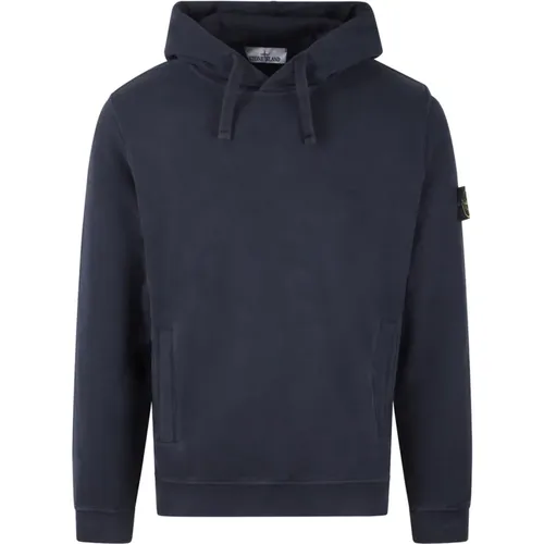 Logo Hoodie Regular Fit Baumwolle Fleece , Herren, Größe: L - Stone Island - Modalova