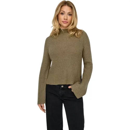 Pullover mit hohem Kragen und Ärmelschlitz , Damen, Größe: XL - JACQUELINE de YONG - Modalova