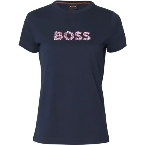 Damen Logo Print T-Shirt , Damen, Größe: XS - Hugo Boss - Modalova