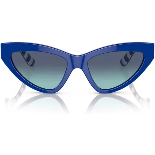 Zeitlose Cat-Eye Sonnenbrille mit blau verlaufenden Gläsern,DG CrossedLarge Sonnenbrille - Dolce & Gabbana - Modalova