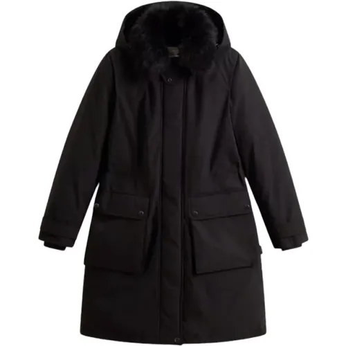 Arctic Parka Schwarzer Mantel - Woolrich - Modalova