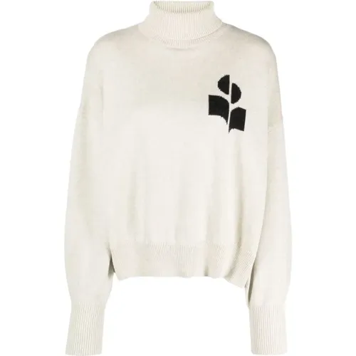 Hochgeschlossener Pullover Hellgrau , Damen, Größe: S - Isabel Marant Étoile - Modalova