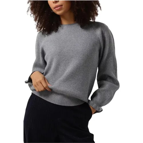 Blaue Fancy Pullover Sleeve Pullover , Damen, Größe: L - NUKUS - Modalova