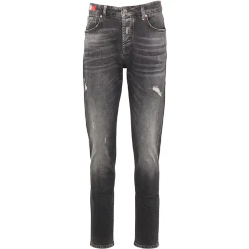 Pocket Jeans with Used-Details Cavosini , male, Sizes: W34, W30, W35, W29, W33, W31, W32, W36, W38 - carlo colucci - Modalova