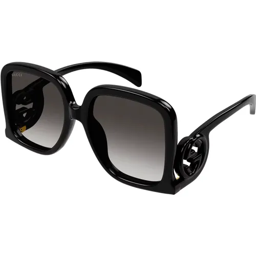 Grey Shaded Sunglasses , female, Sizes: 58 MM - Gucci - Modalova