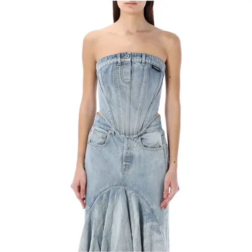 Denim Bustier Top , Damen, Größe: S - Vetements - Modalova