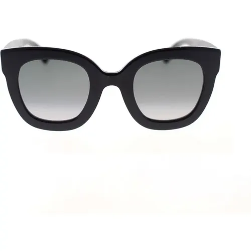 Oversized Rectangular Sunglasses with Bold Acetate Frame and Iconic GG Logo , female, Sizes: 49 MM - Gucci - Modalova
