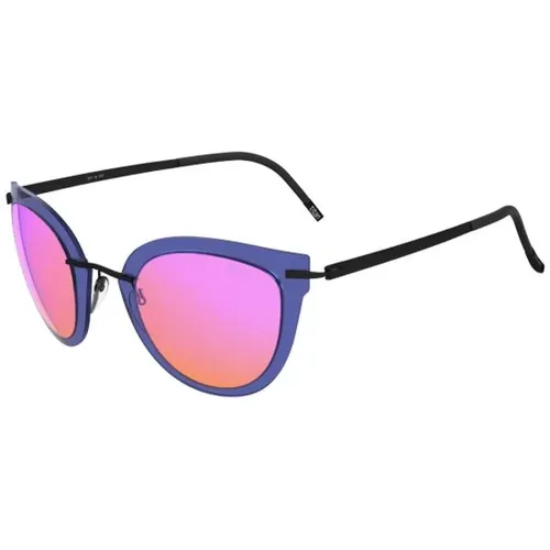Explorer Line Extension Sunglasses Blue/Pink , female, Sizes: ONE SIZE - Silhouette - Modalova
