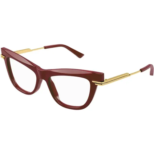 Rote Optische Rahmen Stilvoll und vielseitig,Schwarze Optische Brille mit Zubehör, Sunglasses Bv1266O Frames - Bottega Veneta - Modalova
