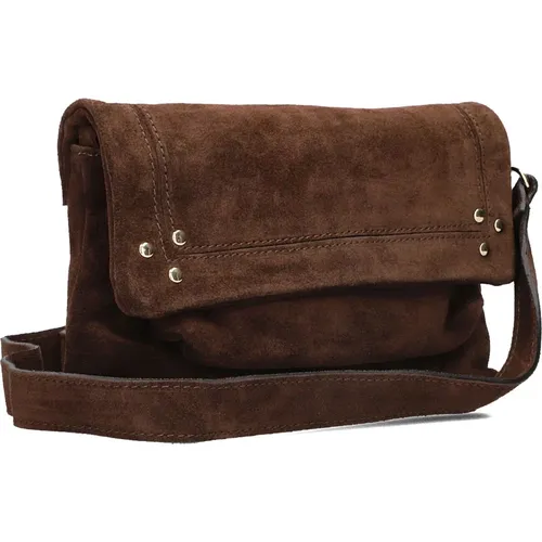 Braune Wildleder Crossbody Schultertasche - Notre-v - Modalova