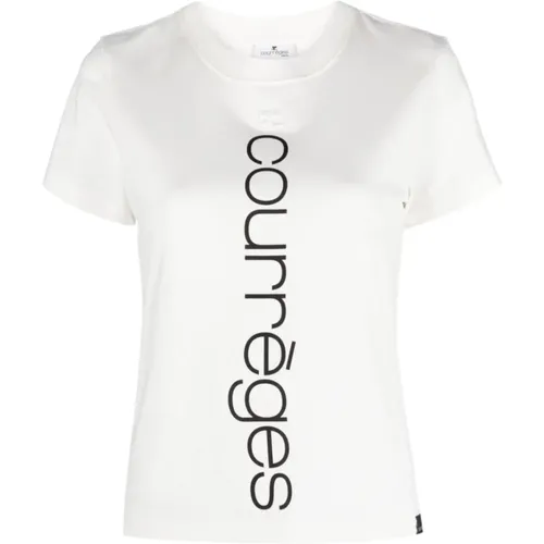 Weiße T-Shirts Polos Aw23 , Damen, Größe: L - Courrèges - Modalova