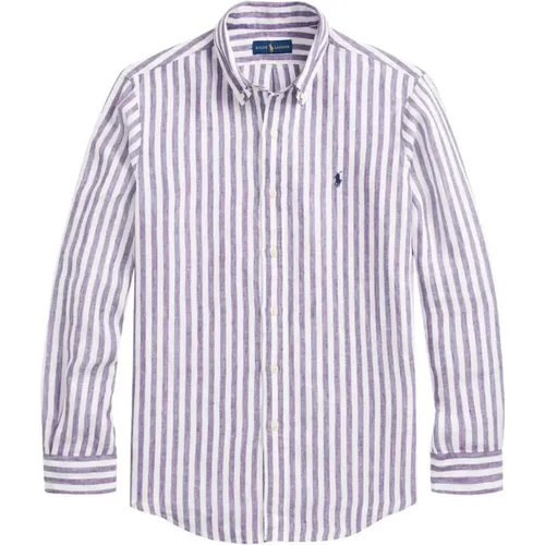 Blue Striped Shirt Vertical Polo Pony Logo , male, Sizes: M, L, S, XL - Ralph Lauren - Modalova