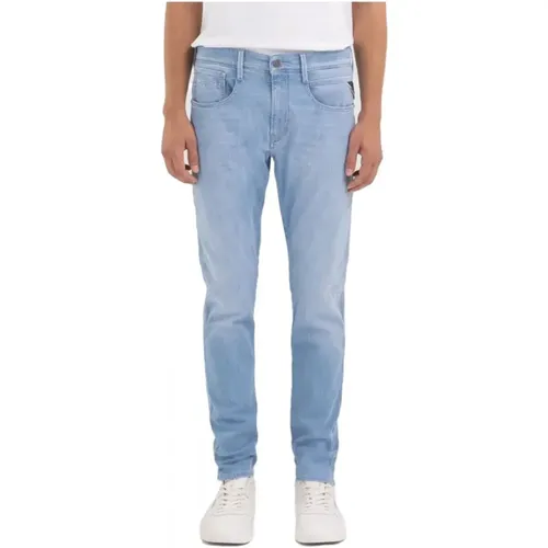 Slim Fit Denim Jeans Anbass , Herren, Größe: W36 L32 - Replay - Modalova