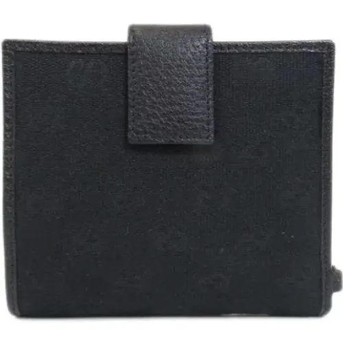 Gebrauchte Schwarze Leinwand Brieftasche - Gucci Vintage - Modalova
