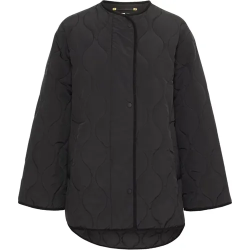 Gepolsterte Schwarze Jacke mit Weiten Ärmeln , Damen, Größe: 2XL - InWear - Modalova