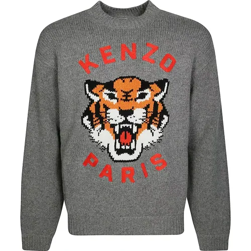 Tiger Rundhals Shirt , Herren, Größe: S - Kenzo - Modalova