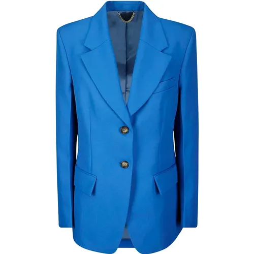 High Single Button Jacket , female, Sizes: XS, S - Victoria Beckham - Modalova