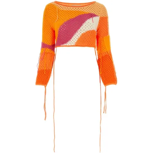 Gehäkelter Sunset Pullover , Damen, Größe: 2XS - House of Sunny - Modalova