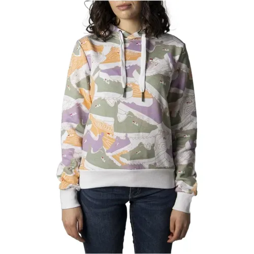 Printed Hooded Sweatshirt for Women , female, Sizes: XS, S - Fila - Modalova