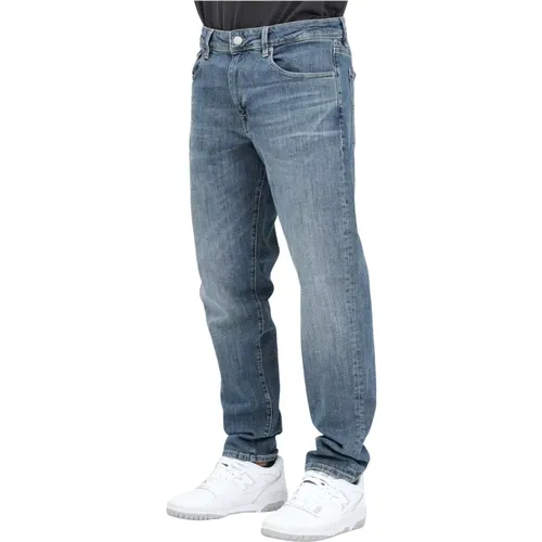 Slim Fit Blaue Denim Jeans , Herren, Größe: W32 - Selected Homme - Modalova