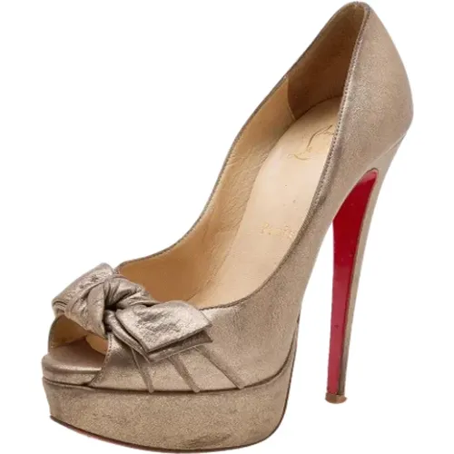 Pre-owned Leather heels , female, Sizes: 3 1/2 UK - Christian Louboutin Pre-owned - Modalova