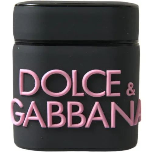 Stilvolles Bicolor-Leder Airpods Etui , Damen, Größe: ONE Size - Dolce & Gabbana - Modalova