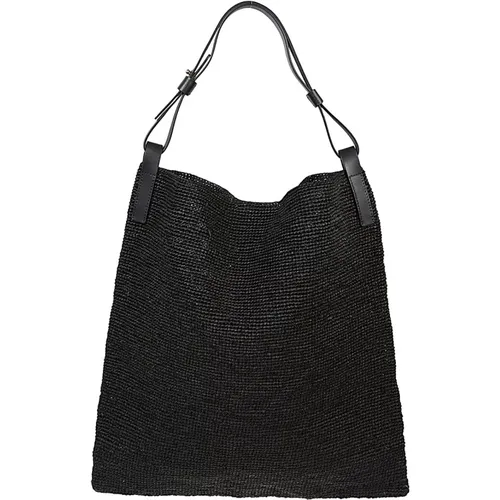 Shoulder Bag with Leather Handle , female, Sizes: ONE SIZE - Liviana Conti - Modalova