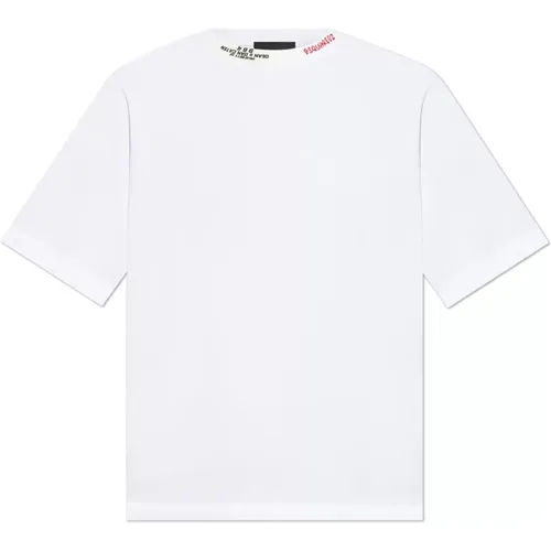 T-Shirt mit Logo , Damen, Größe: 2XS - Dsquared2 - Modalova