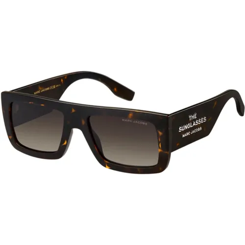 Dunkle Havana Sonnenbrille mit brauner Schattierung - Marc Jacobs - Modalova