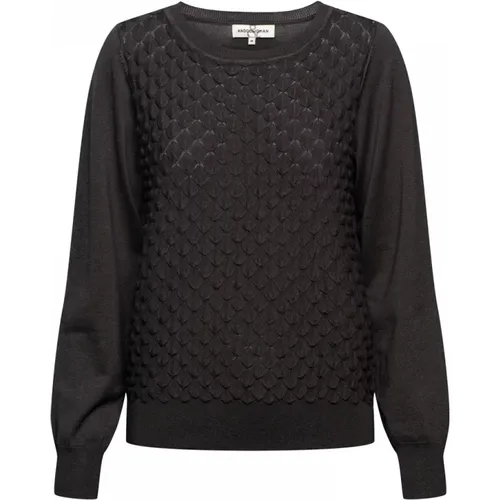 CG-Graphite Pullover mit 3D-Struktur , Damen, Größe: S - &Co Woman - Modalova