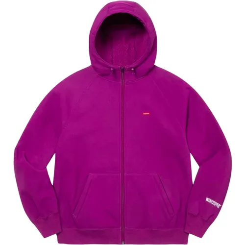 Wasserabweisender Zip Up Hoodie Lila Fw21 , Herren, Größe: M - Supreme - Modalova