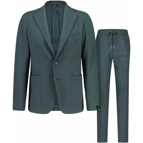 Single Breasted Suits , male, Sizes: XL, 2XL, L - Tagliatore - Modalova