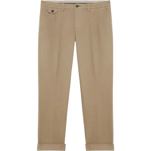 Khaki Stretch Baumwoll Chinos , Herren, Größe: W33 - Brooks Brothers - Modalova