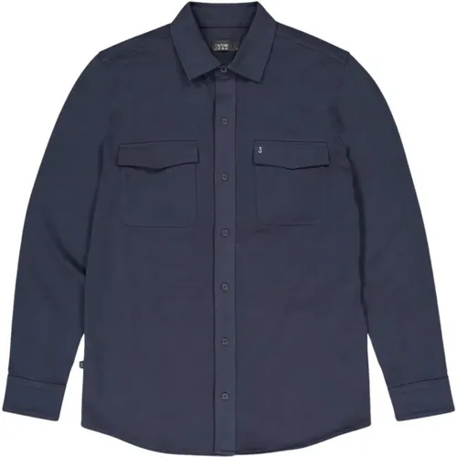 Butcher of , Blaues Overshirt mit Finn-Tasche , Herren, Größe: XL - Butcher of Blue - Modalova