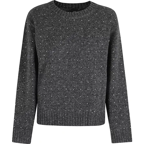 Geknöpfter Strickpullover , Damen, Größe: M - pinko - Modalova