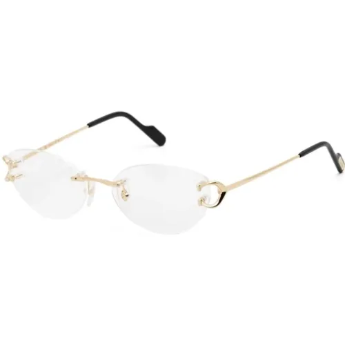 Goldene Optische Brille Must-Have , Damen, Größe: 57 MM - Cartier - Modalova