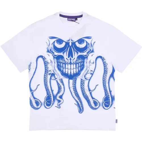 Skull Tee T-Shirt , Herren, Größe: L - Octopus - Modalova